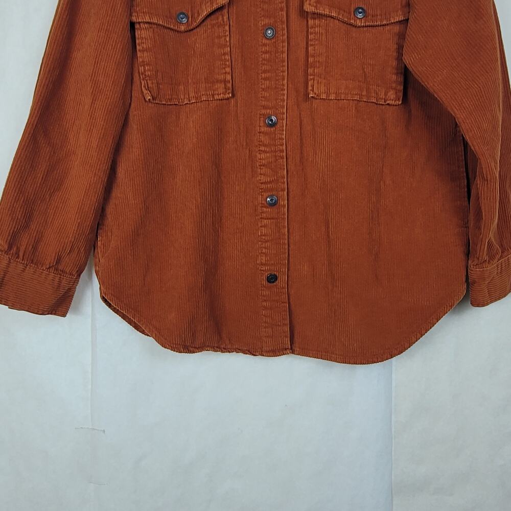 Kensie Jeans brown corduroy snap button chore shacket Size small Outdoors - Picture 5 of 9